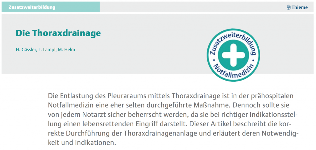 Thoraxdrainage